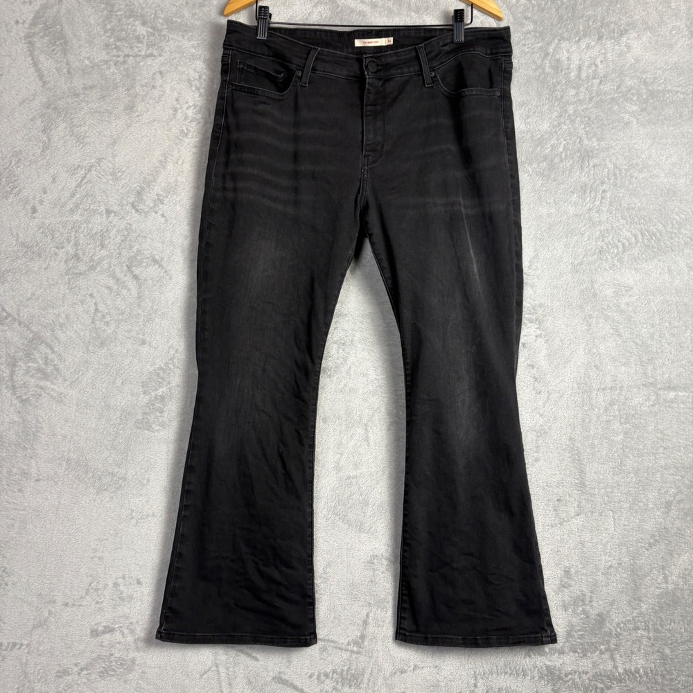Levi's 715 Bootcut Jeans‎ Black Wash Women's Size 34 Flare Western Cowgirl Boho